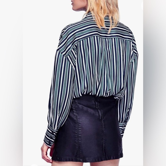 NWOT Free People Mad About You Button Down Shirt Size Small - Picture 4 of 9